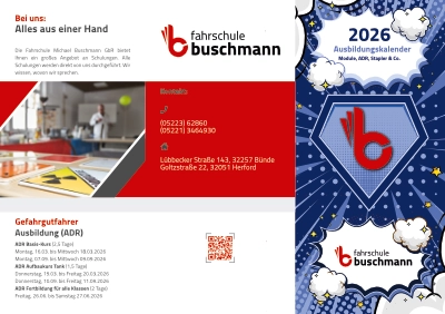 Bild vom Ausbildungskalender 2026